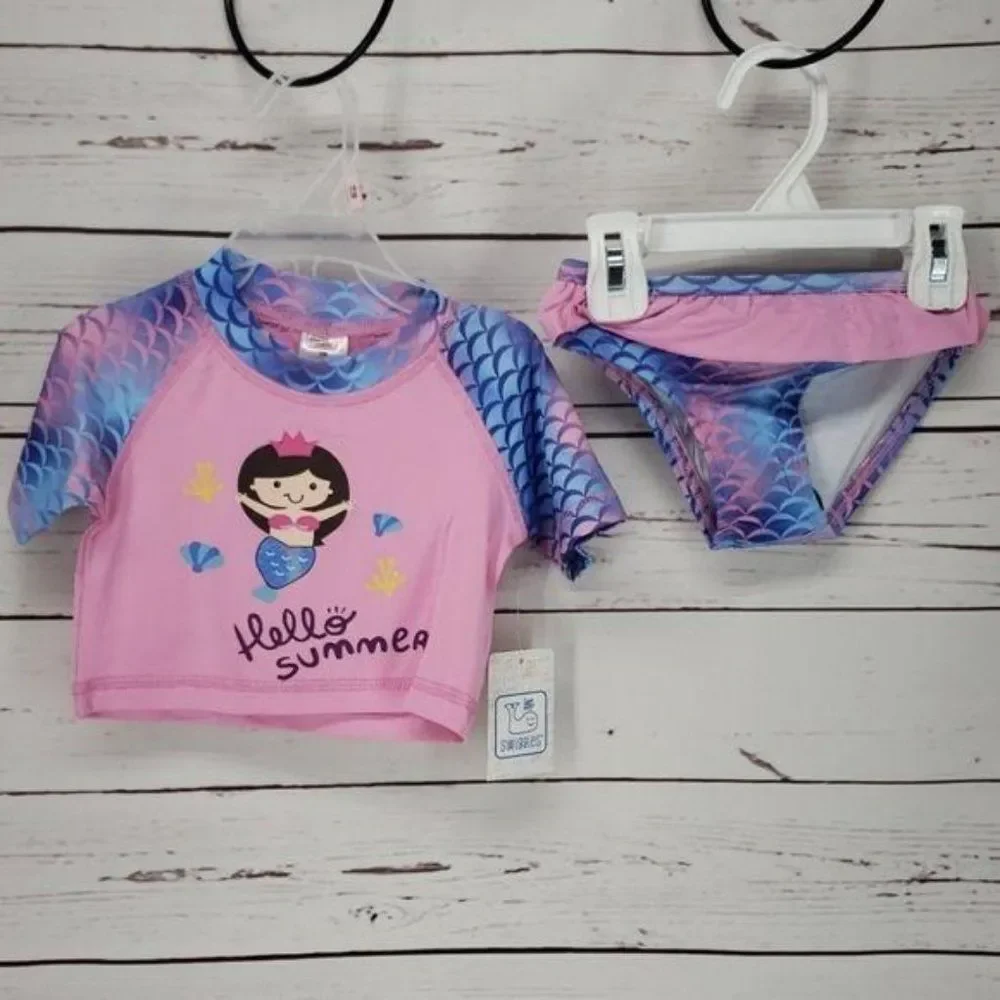 Swiggles Hello Summer Mermaid 2 Pc Swimsuit 18‎ months